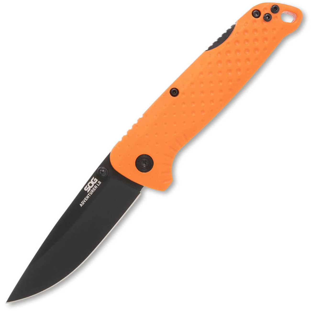 SOG Adventurer LB orange black – EDC Taschenmesser mit Backlock und Deep-Carry Gürtelclip