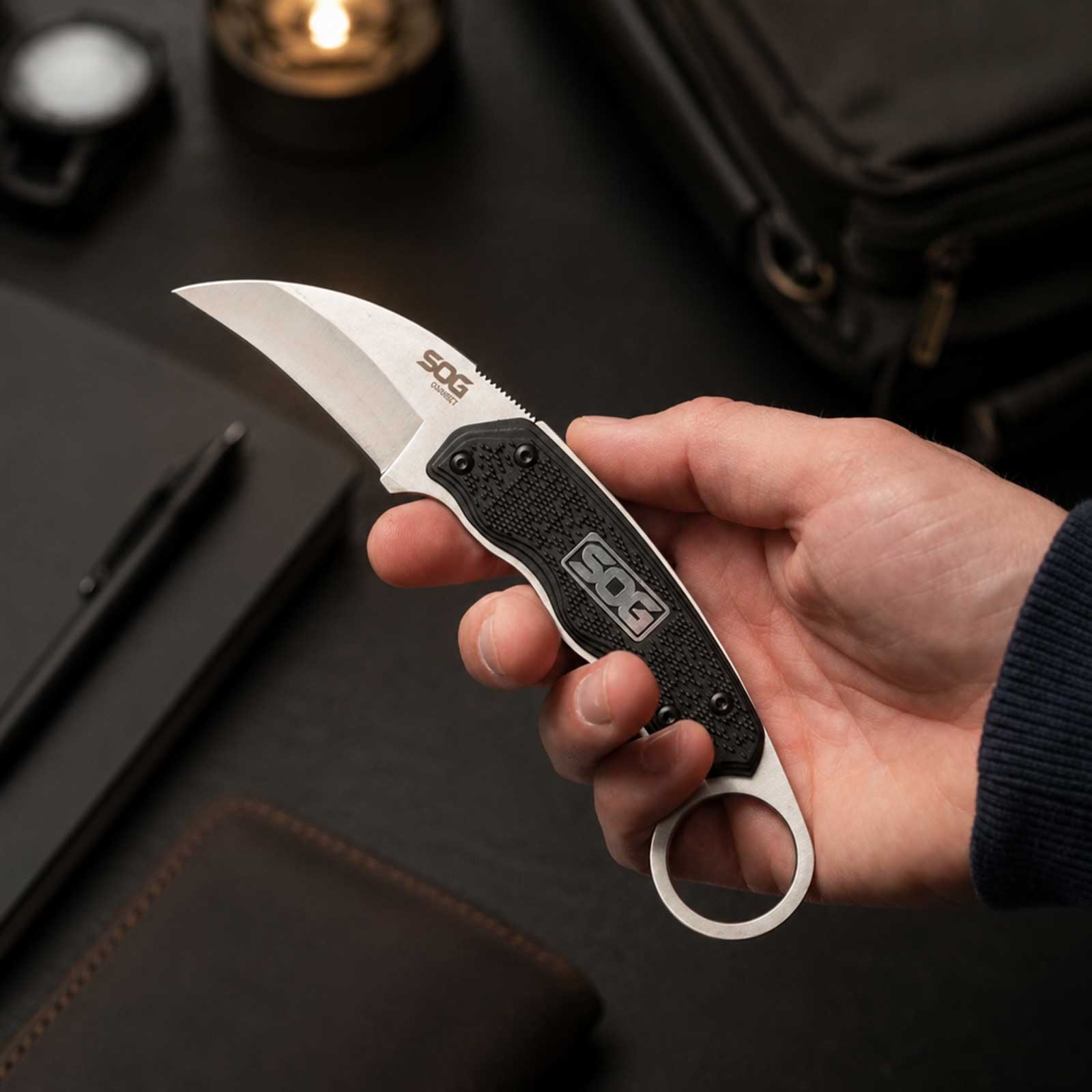 SOG Gambit – feststehendes Messer mit Kunststoffscheide