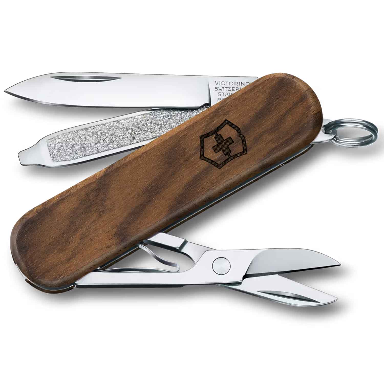 Victorinox Classic SD Wood – Taschenmesser aus Nussbaumholz mit 5 Funktionen