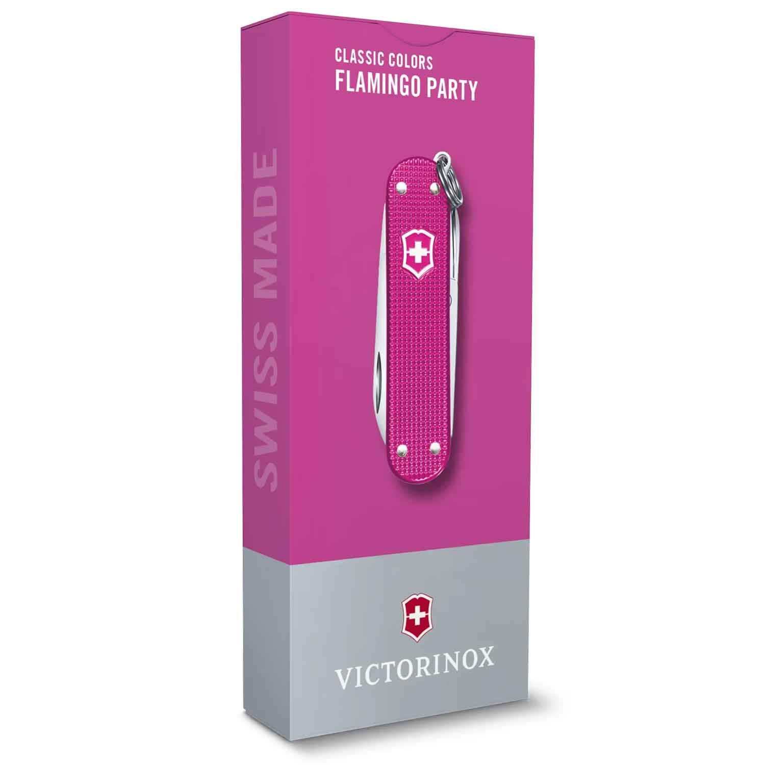 Victorinox Classic SD Alox – Kompaktes Taschenmesser mit 5 Funktionen pink – Detailansicht