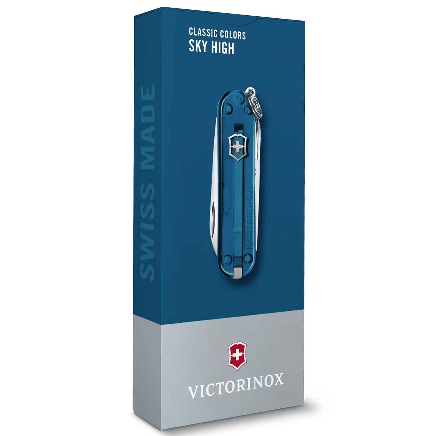 Victorinox Classic SD Taschenmesser 7 Funktionen Sky High Blue – Detailansicht