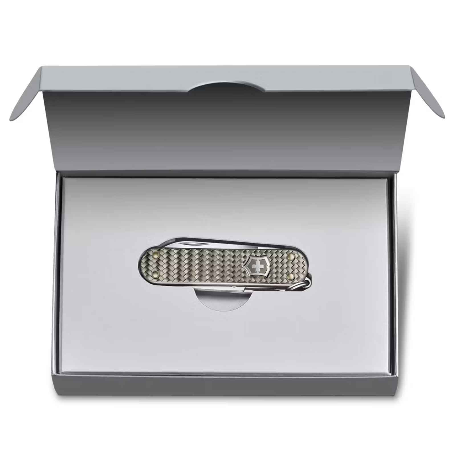 Victorinox Classic Precious Alox Infinite Grey – Taschenmesser mit 5 Funktionen
