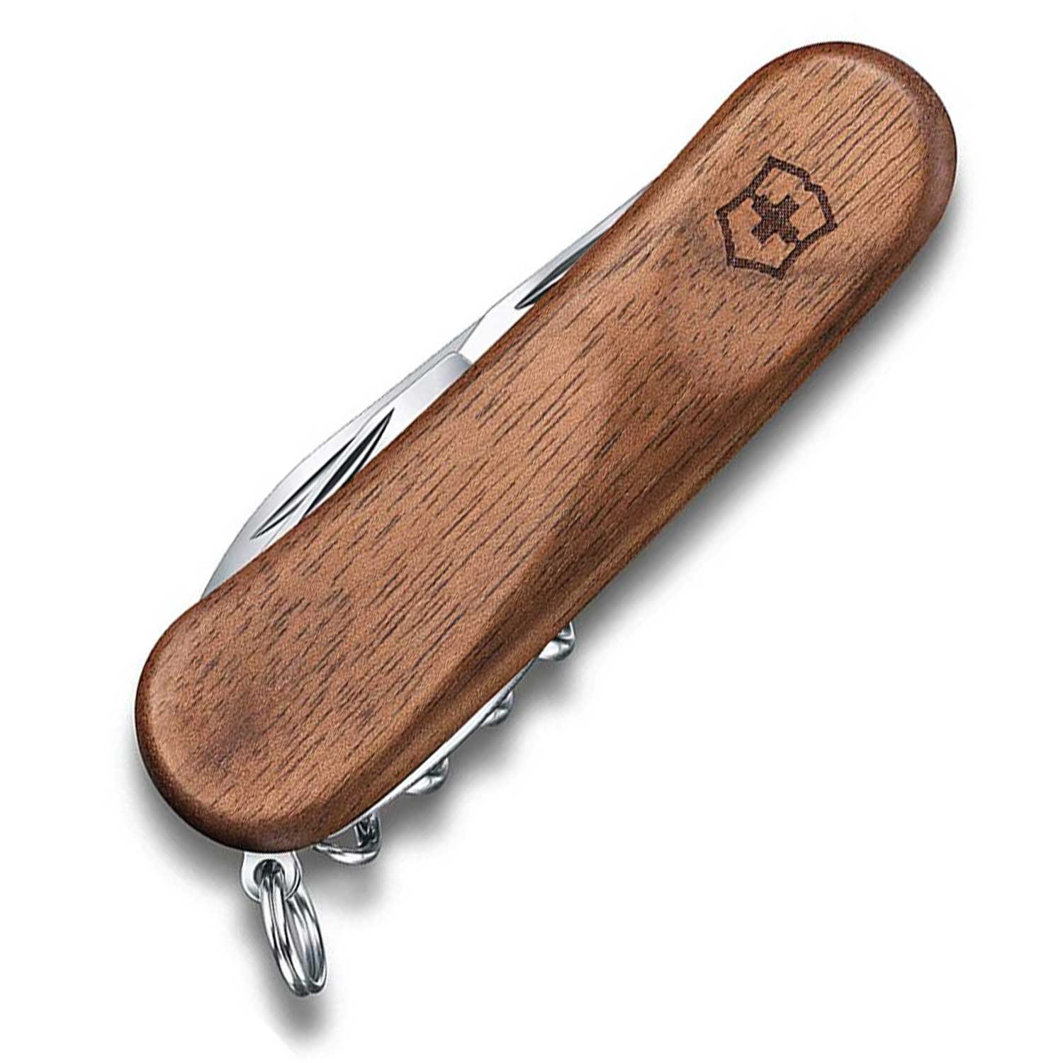 Victorinox Evowood 17 – Taschenmesser mit Walnussholzgriff und 13 Funktionen – Produktansicht des Messers – Detailansicht 2