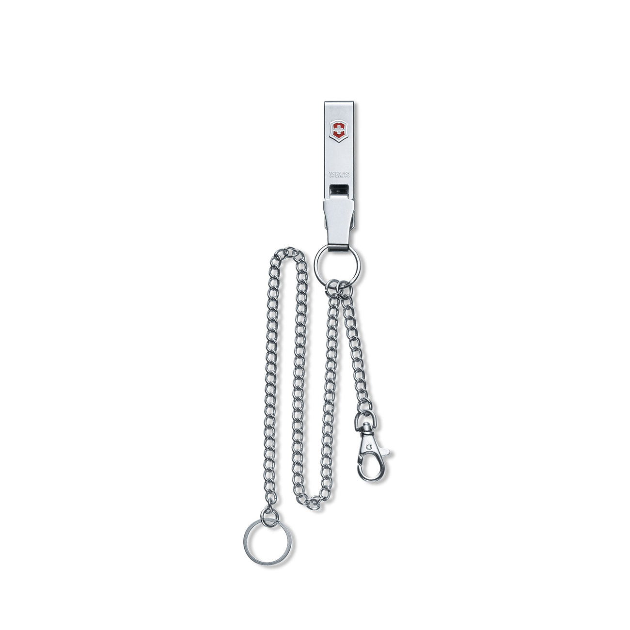 Victorinox Multiclip mit 2 Ketten – Gürtelanhänger für Messer & Schlüssel 4.1860