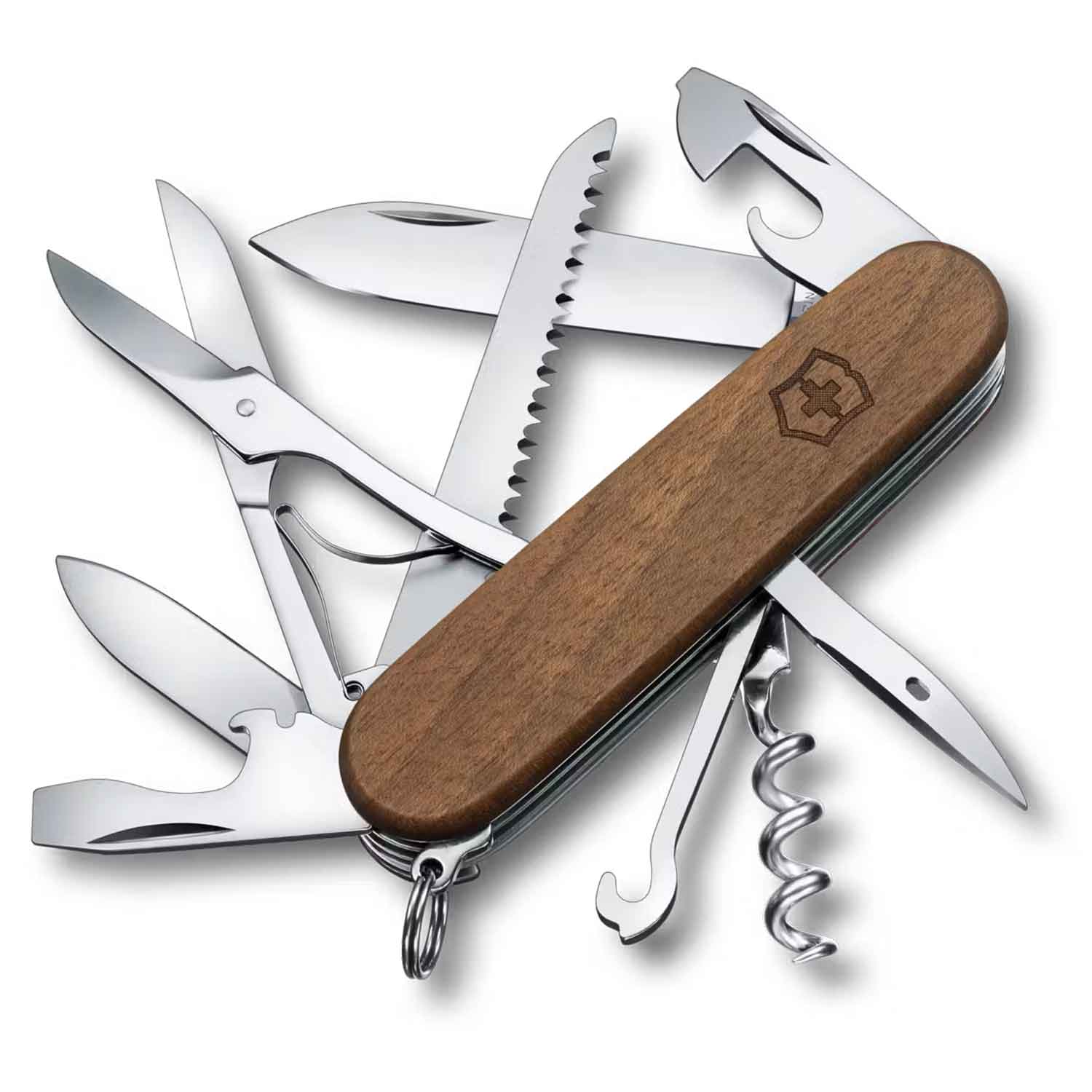 Victorinox Huntsman Wood – Schweizer Taschenmesser mit 13 Funktionen (1.3711.63)