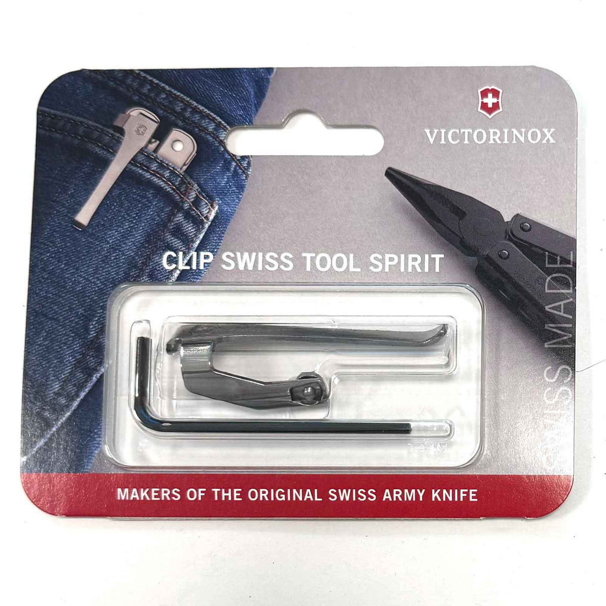 Victorinox Swiss Tool Spirit Clip – Trageclip aus Stahl in Schwarz oder Silber