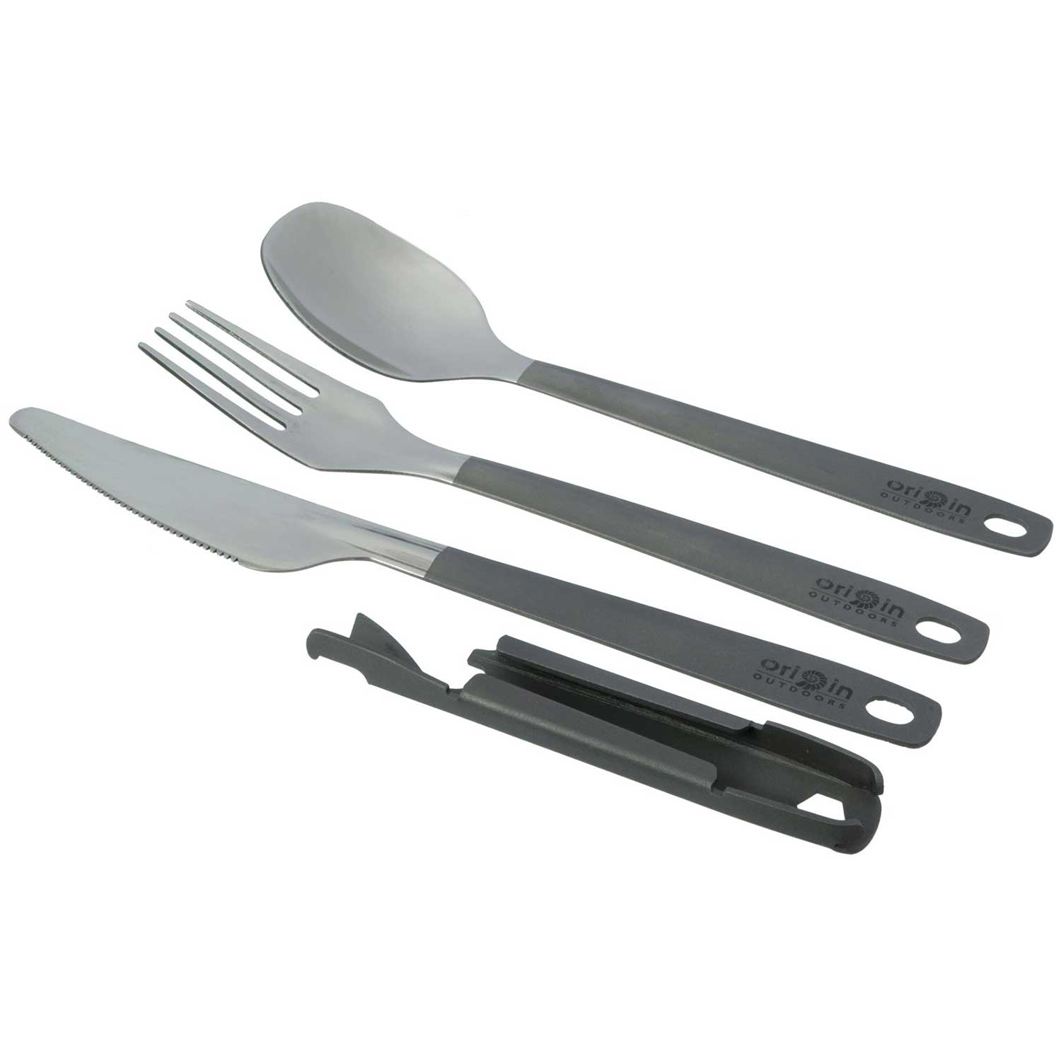 Origin Outdoors Bundeswehrbesteck – 4-teiliges Titan-Besteckset – Detailansicht