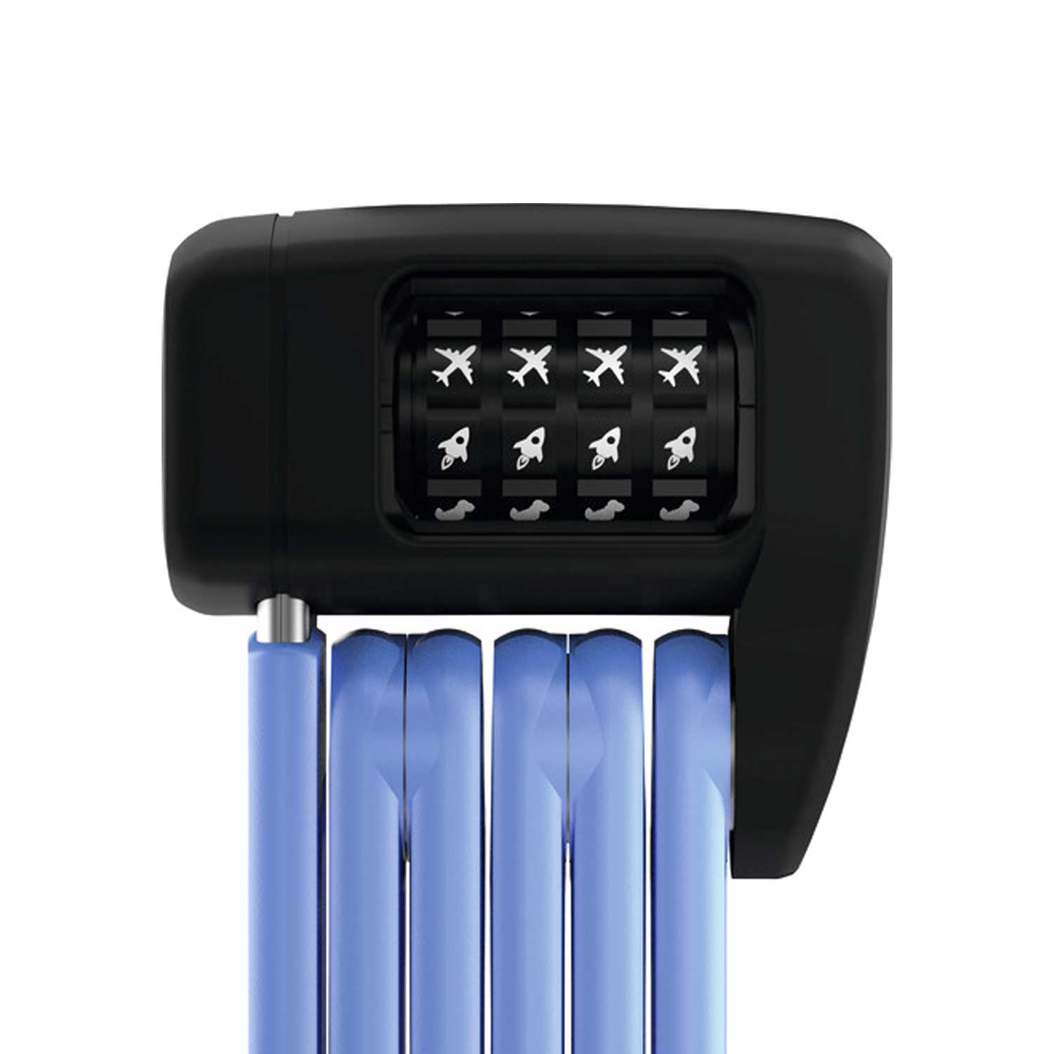 ABUS Bordo Lite Mini 6055C/60 Blue Symbols - Fahrrad-Faltschloss mit Symbol-Kombination (B-Ware) – Detailansicht
