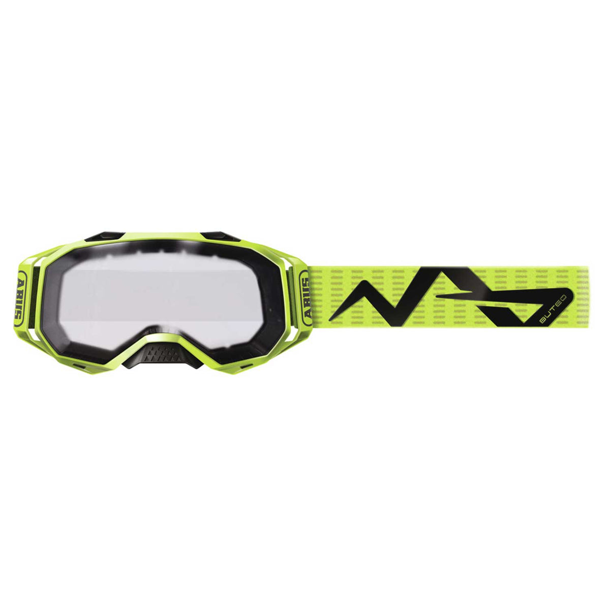 abus fahrradhelm mit brille ABUS Buteo MTB-Brille – Neon Yellow, Anti-Fog, 1 Glas, klar