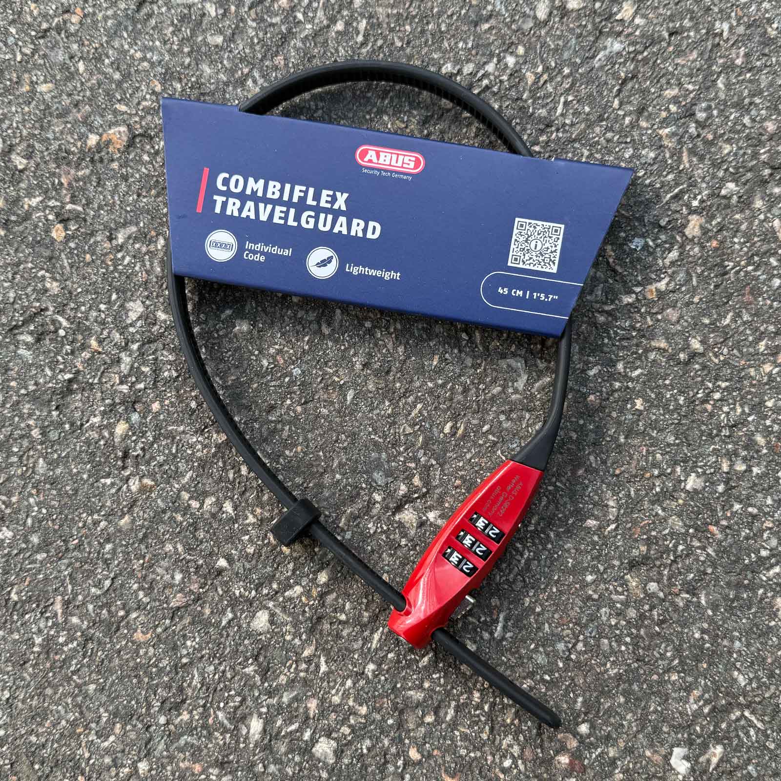 ABUS Combiflex TravelGuard – Kabelbinderschloss mit Zahlencode (45 cm)