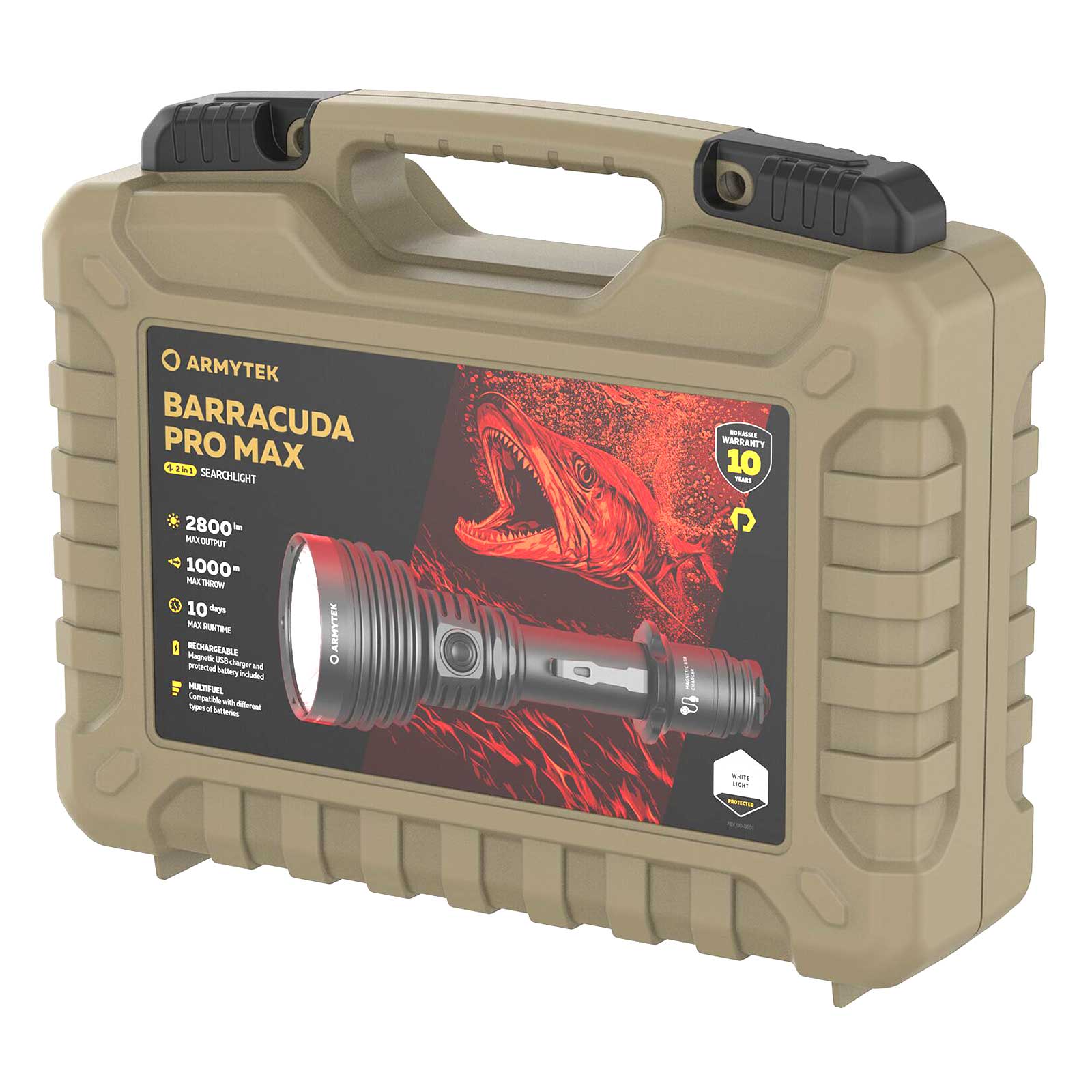 Armytek Barracuda Pro Max Magnet USB PCB White