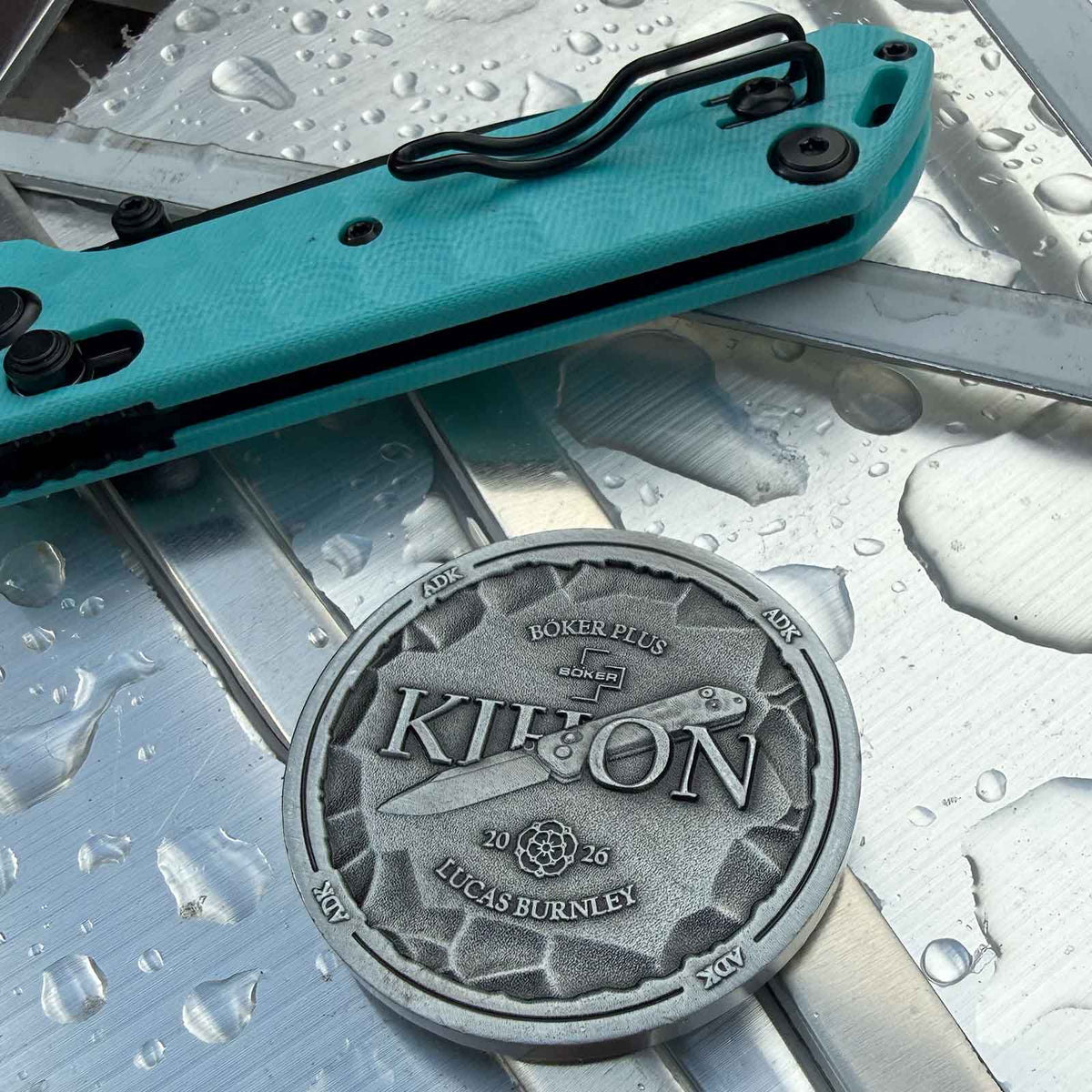 Böker Plus Händlermesser 2026 – Kihon Mini mit Nitro-V Klinge & türkisem G10 Griff