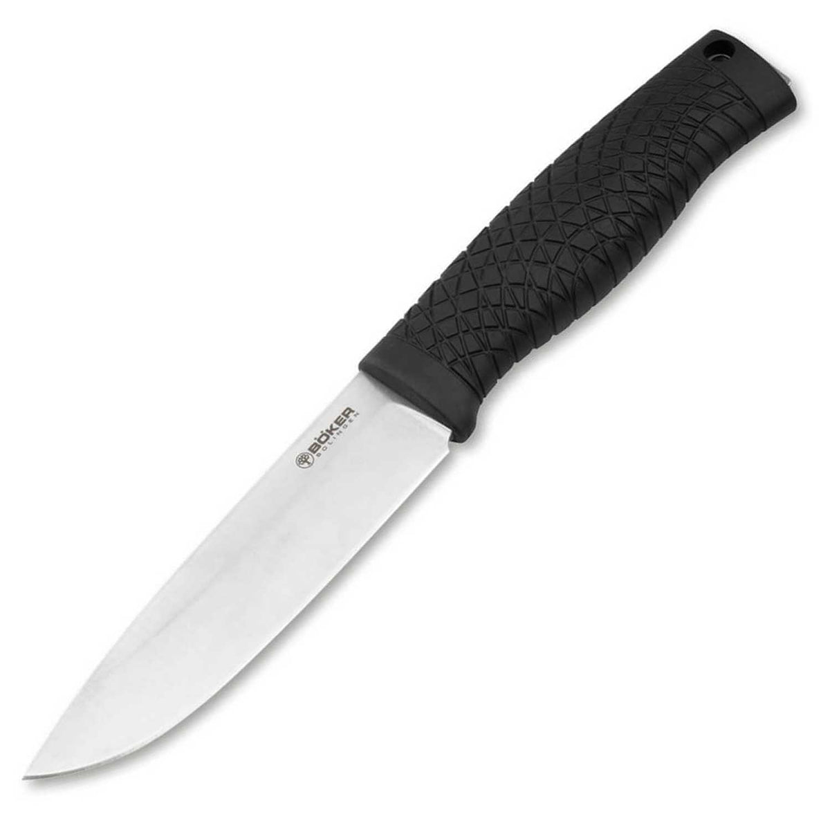 Böker Bronco - Outdoormesser mit Feuerstarter und Köcherscheide aus Leder