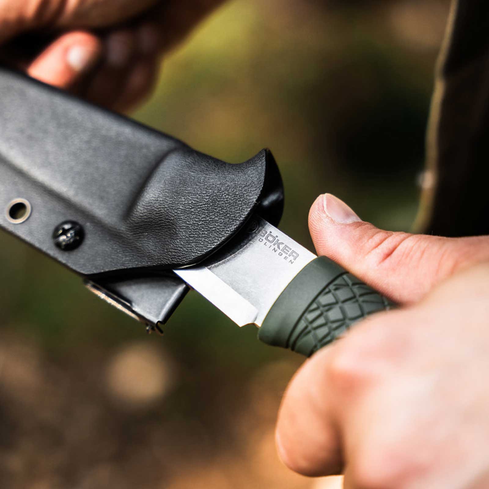 Böker Bronco Mini CPM3V Green Scandi Fahrtenmesser