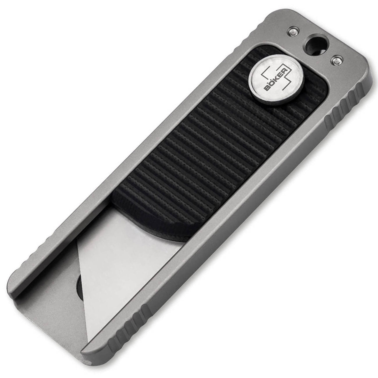 Böker Plus Cutweazle - Edelstahl Cuttermesser mit Wechselklinge & Tip Up Clip – Detailansicht