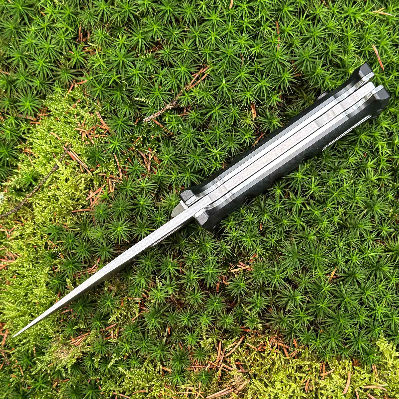 Böker Plus Extension Knife – Verlängerungsmesser mit D2 Klinge und Kydexscheide – Detailansicht, Klinge und Schneide – Detailansicht 9