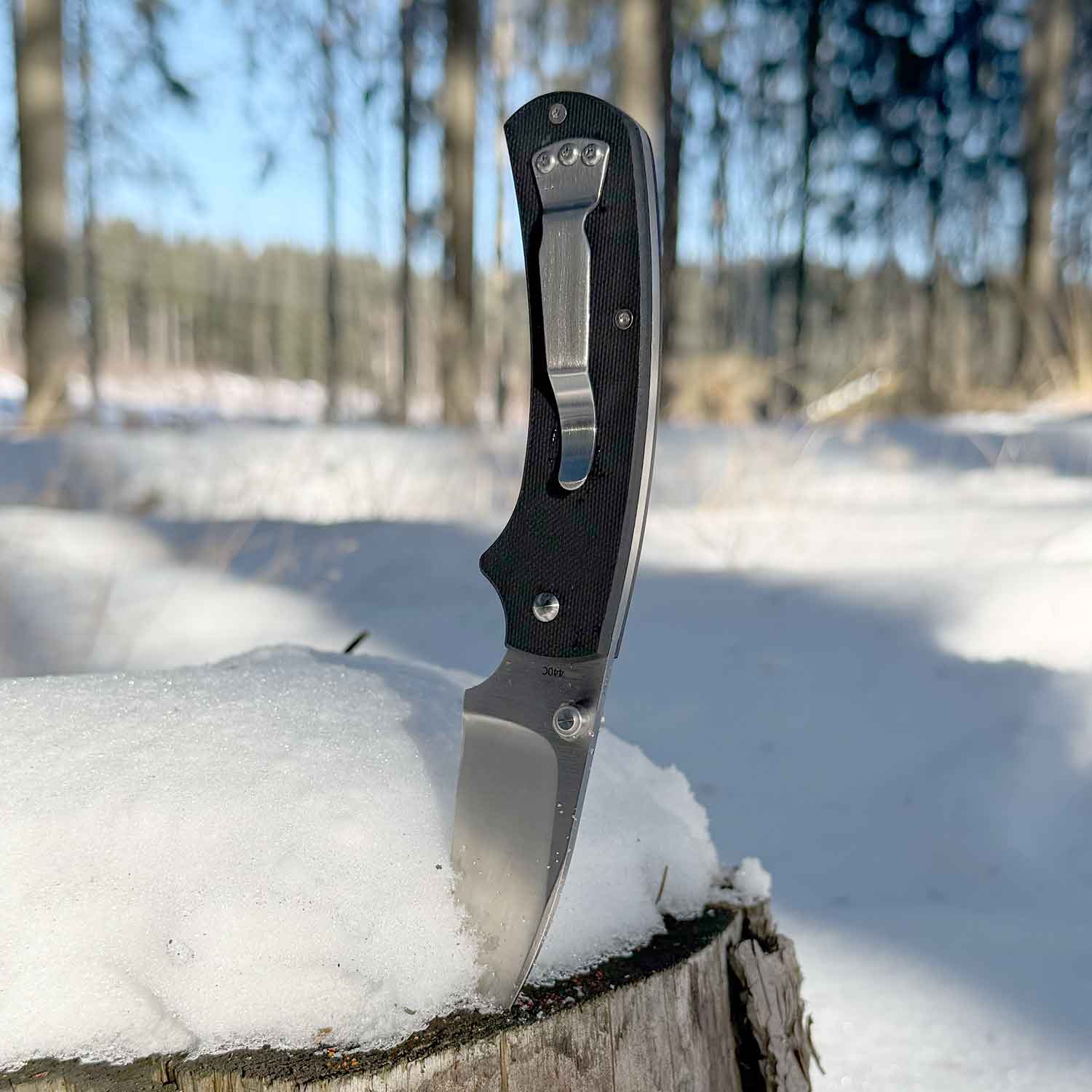 Böker Plus XS Drop – Kompaktes Slipjoint Taschenmesser mit Droppoint-Klinge – Detailansicht