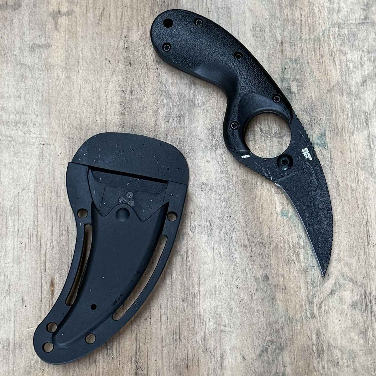 CRKT Bear Claw GRN All Black Outdoormesser inkl. Nylonscheide mit Clip – mit Scheide bzw. Holster