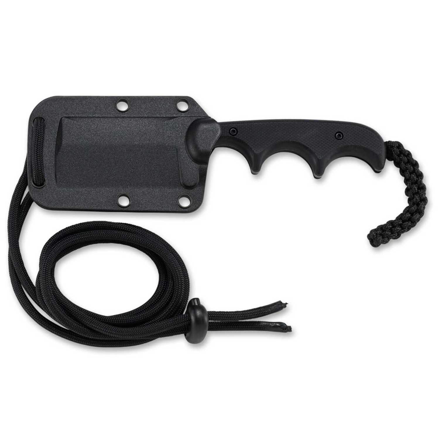 CRKT Minimalist Cleaver Blackout - Neck Knife mit Kunststoffscheide und Clip – Detailansicht