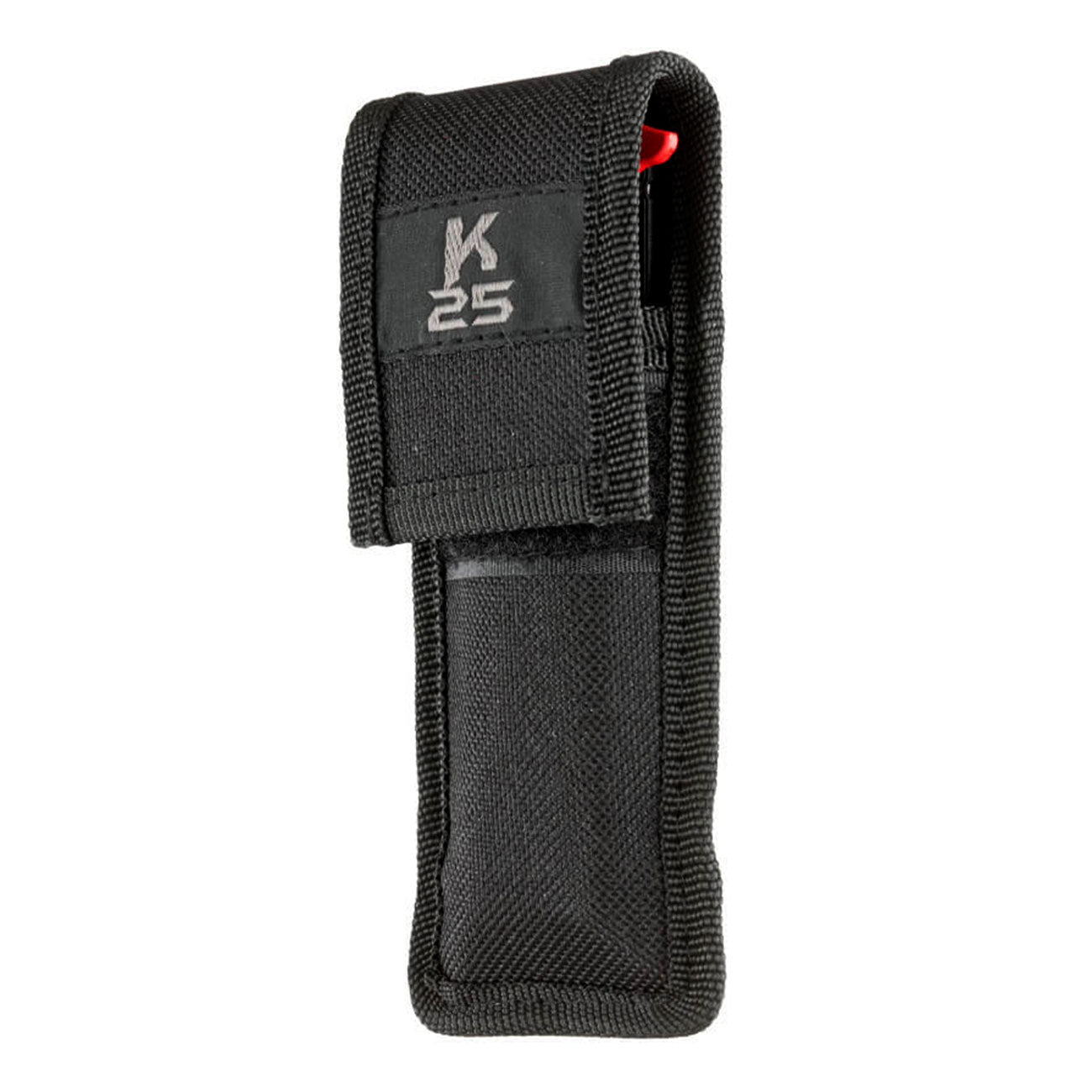 K25 Balisong Trainer Schwarz - Stumpfes Butterfly Trainingsmesser im Nylonetui – Detailansicht