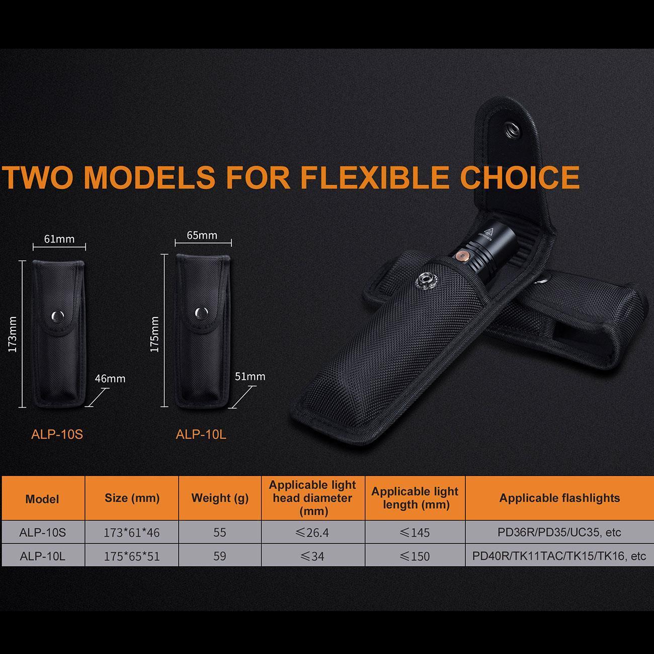 Fenix ALP-10 formstabile Nylon Holster für Taschenlampen – Detailansicht