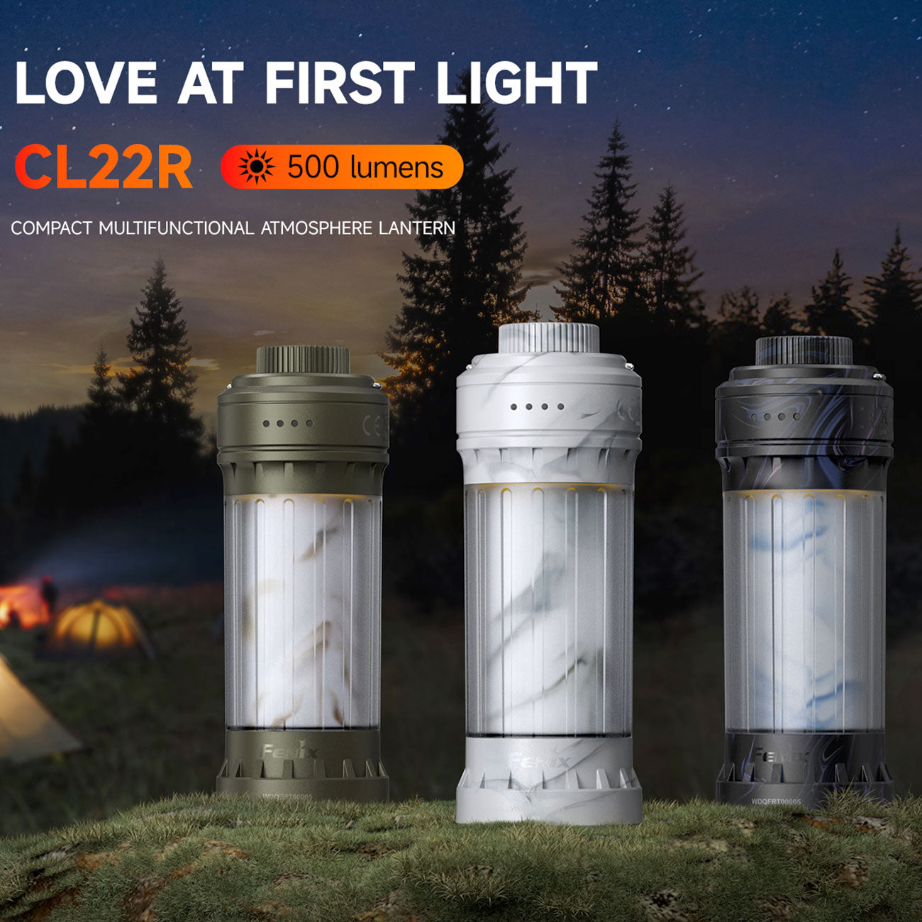 Fenix CL22R – 360° Campingleuchte mit Downlight & RGB-Licht, 500 lm, Akku, USB-C