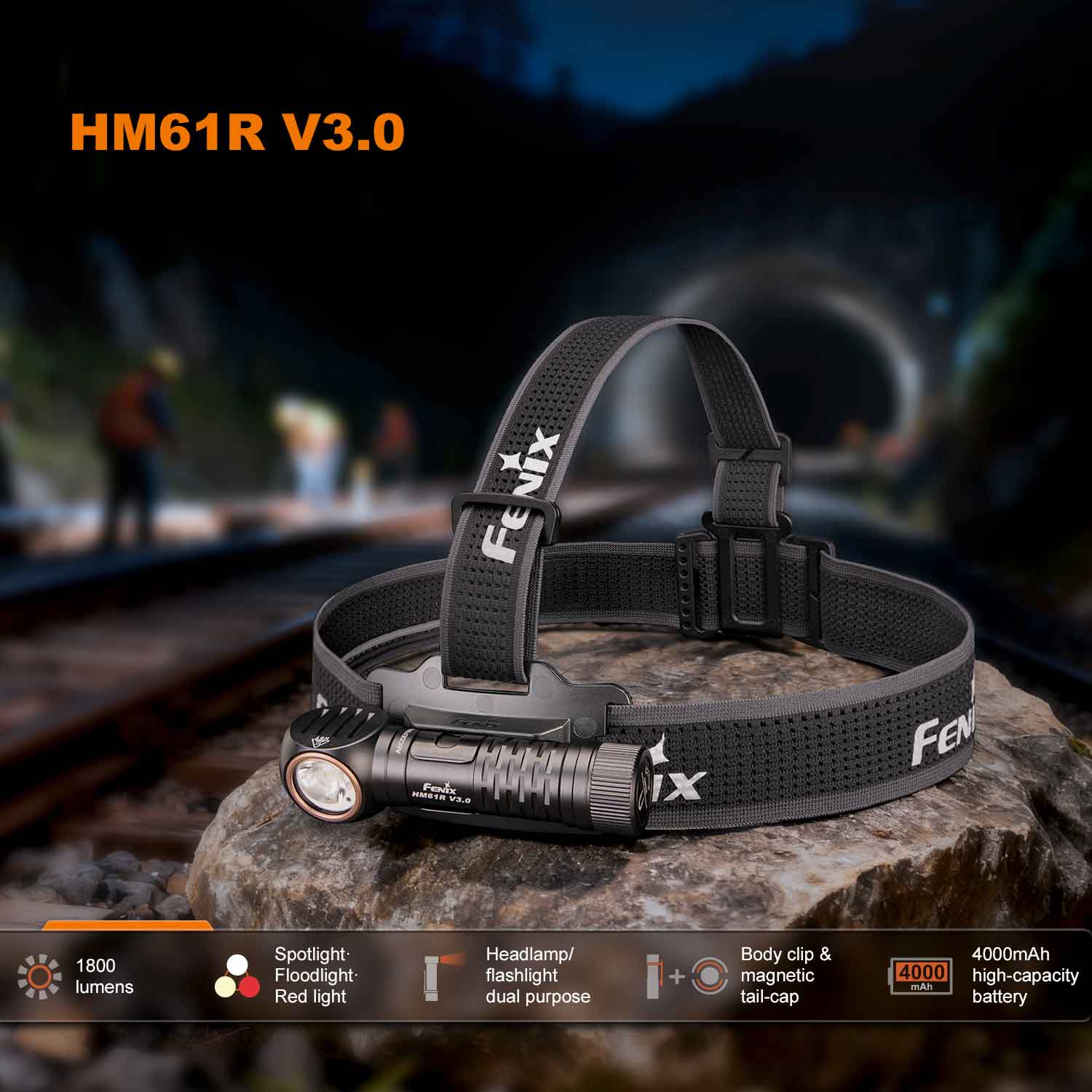 Fenix HM61R V3.0 –  Wiederaufladbare Stirnlampe mit 1800 Lumen (2 Varianten)