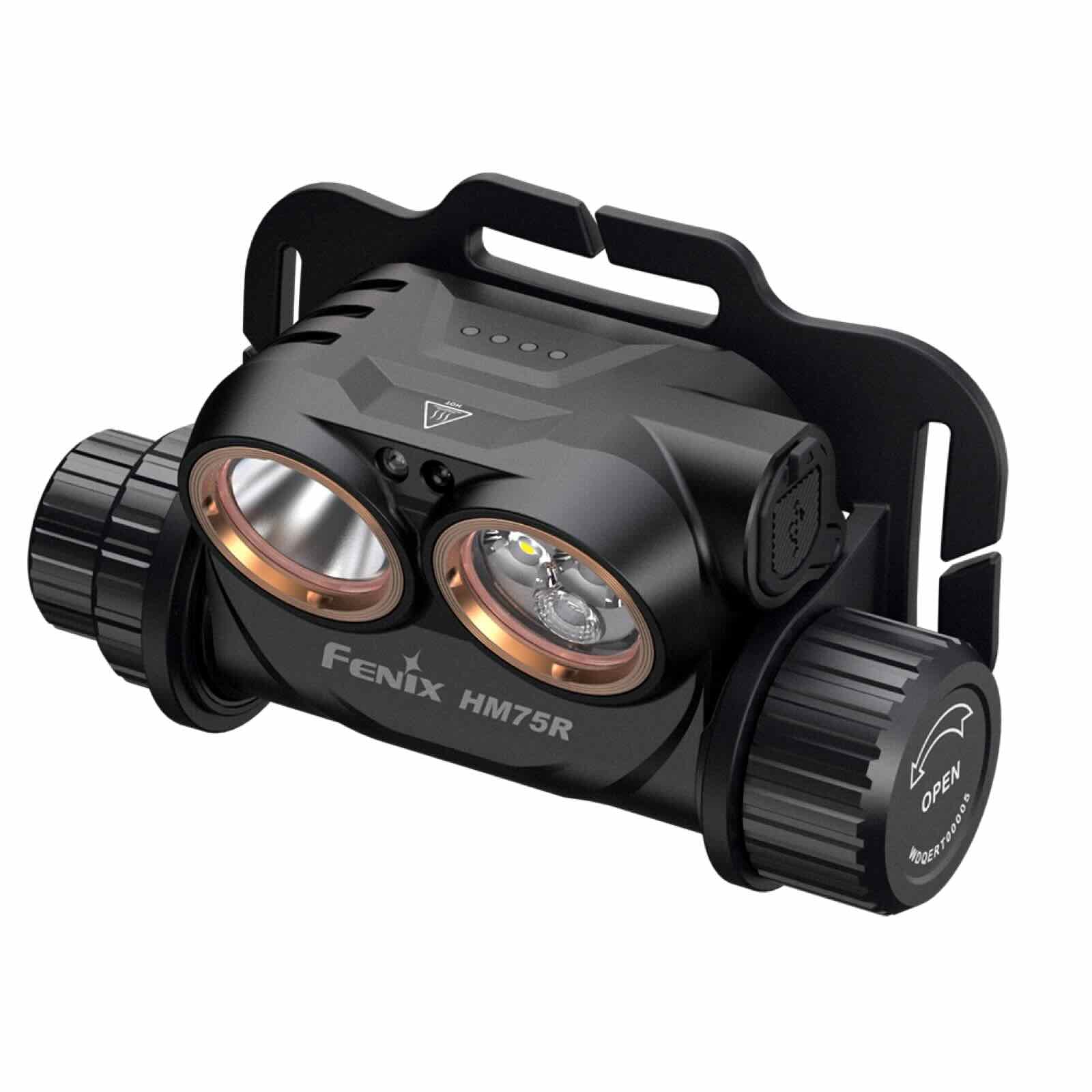Fenix HM75R – Stirnlampe mit 1600 lm, Dual-Akku-System, Spot-, Flut- & Rotlicht