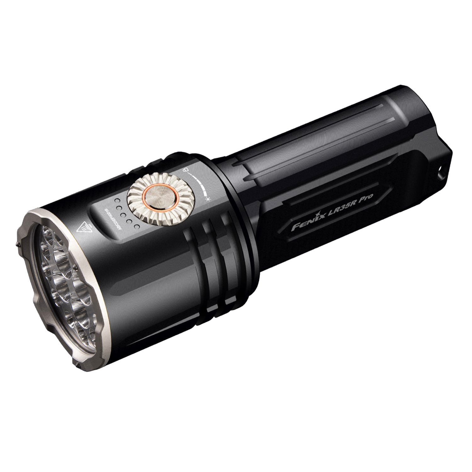 Fenix LR35R Pro – LED Taschenlampe mit 10.000 Lumen, Rotlicht & UV, Akku, USB-C – Detailansicht