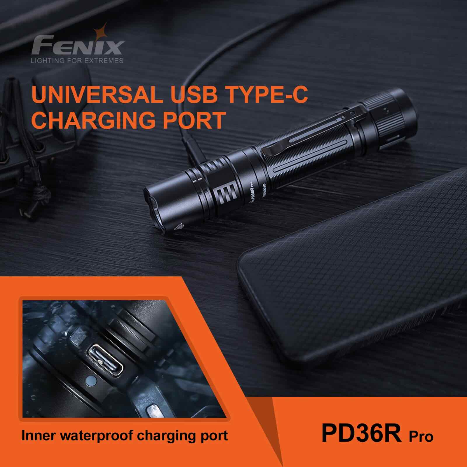 Fenix PD36R Pro – Taktische Taschenlampe mit 2800 lm, 5000 mAh Akku & USB-C