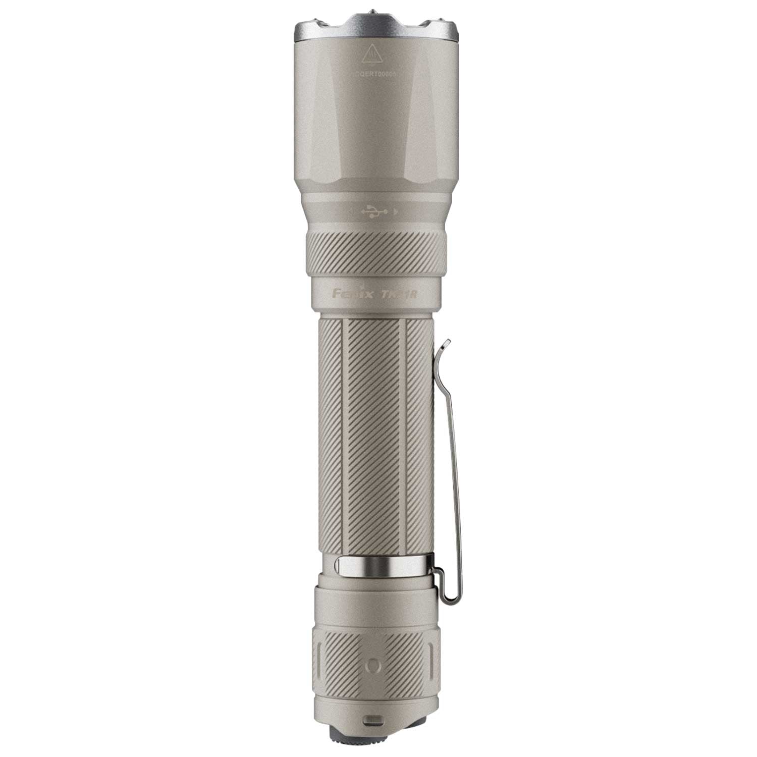 Fenix TK21R – Polizei Taschenlampe mit Akku und USB-C 3600 Lumen (Ceramic Khaki) – Detailansicht