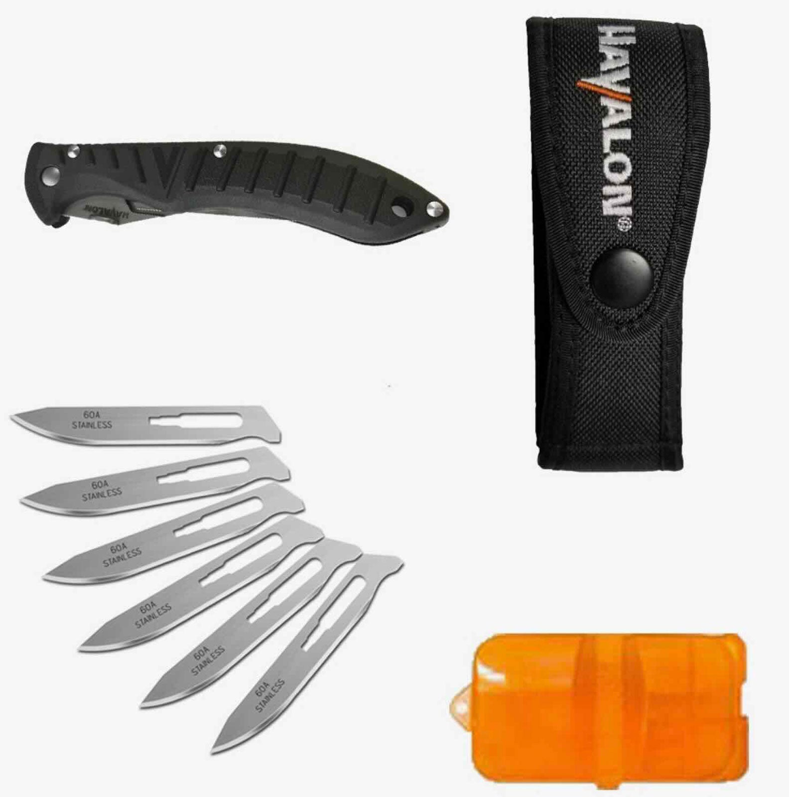 Havalon Forge – Taschenmesser mit 6 Wechselklingen & Nylonetui