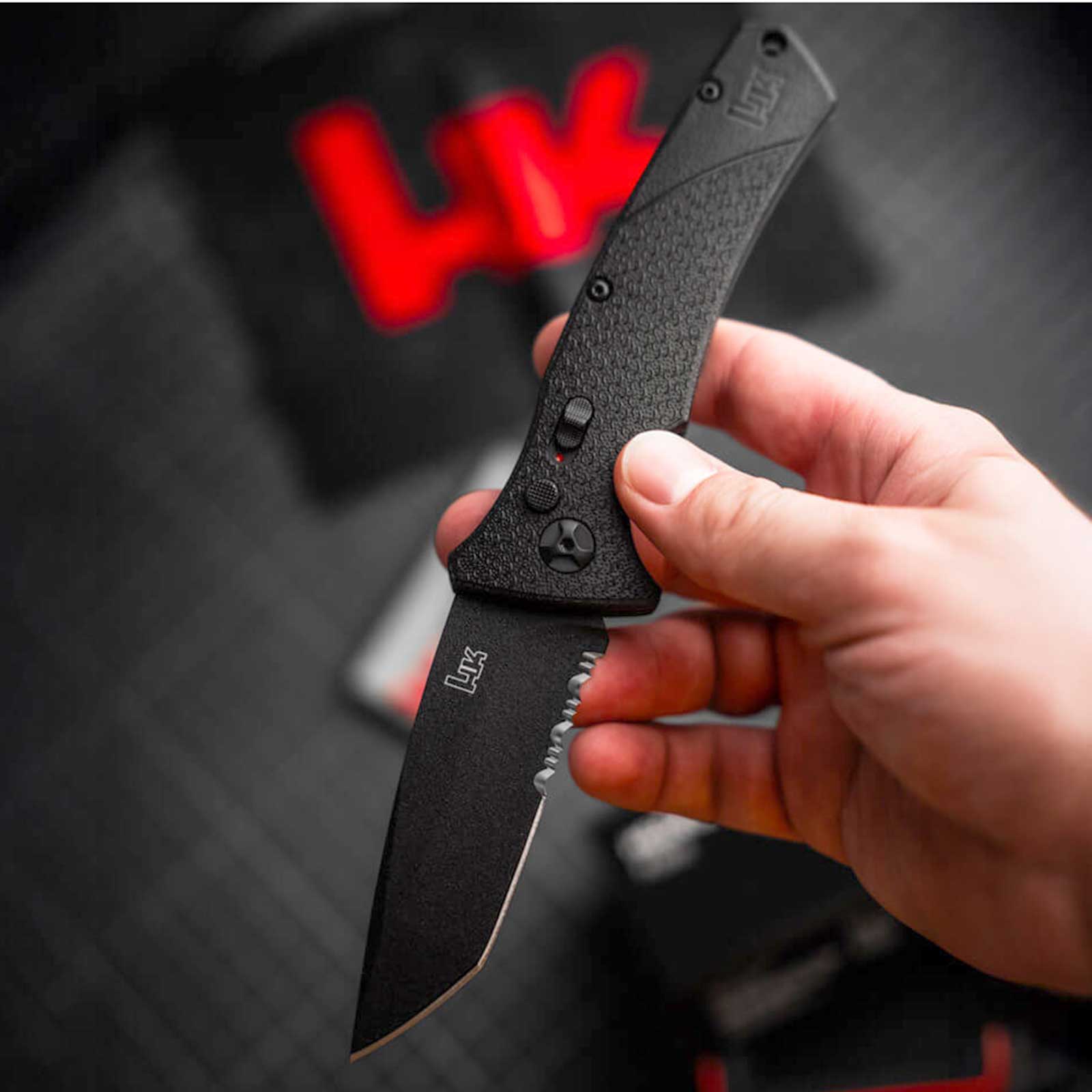 Heckler & Koch FD01 – Automatikmesser mit Tanto-Klinge und Tip-Up Clip