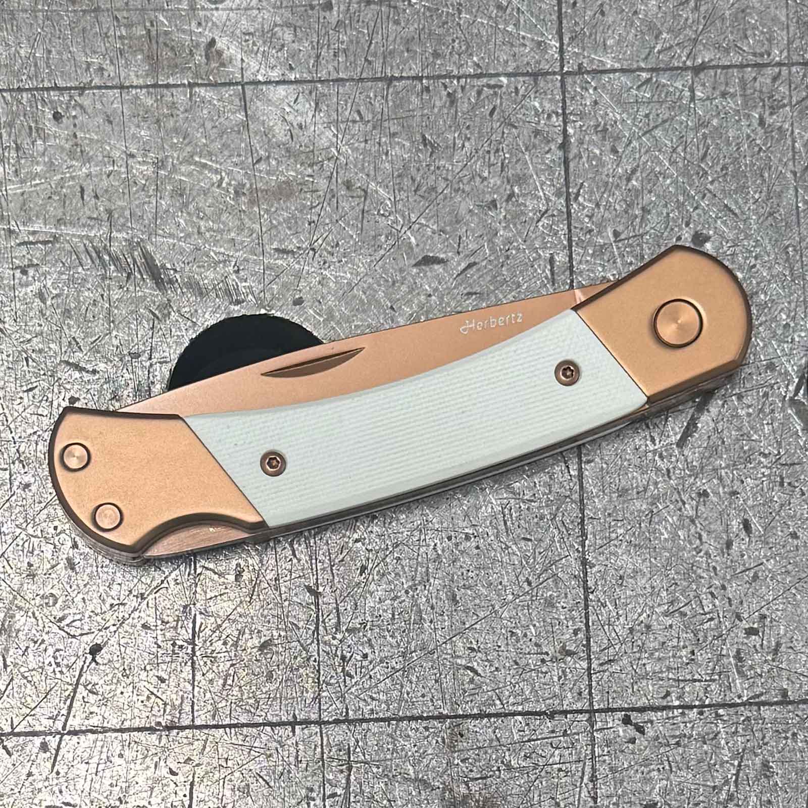 Herbertz Rosengold D2 Taschenmesser mit Titanbeschichtung