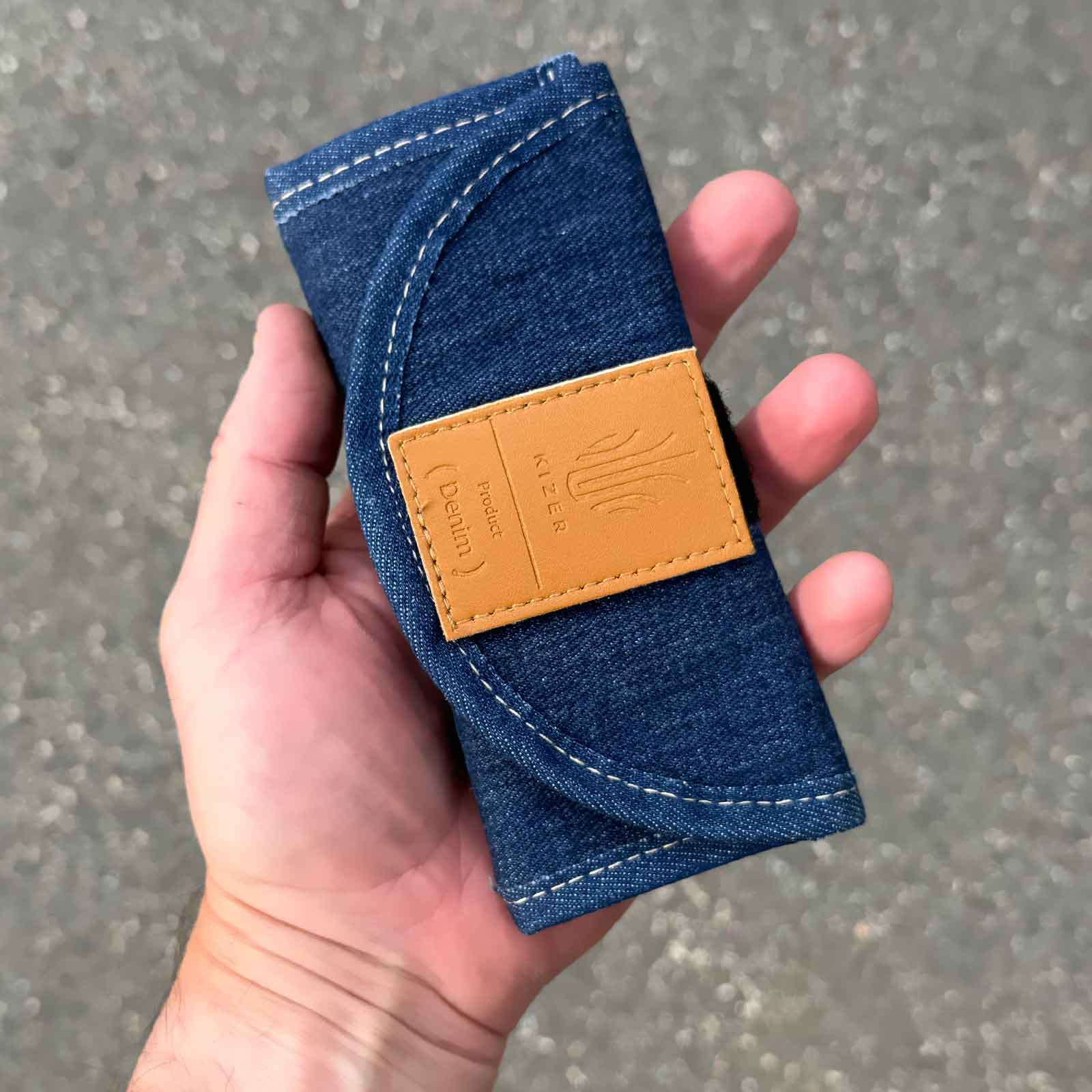 Kizer Denim R EDC Knife Roll – Messeretui aus Denim, 15 cm