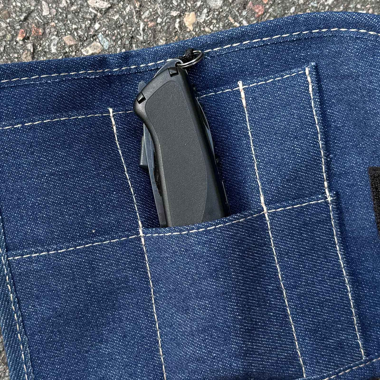 Kizer Denim R EDC Knife Roll – Messeretui aus Denim, 15 cm