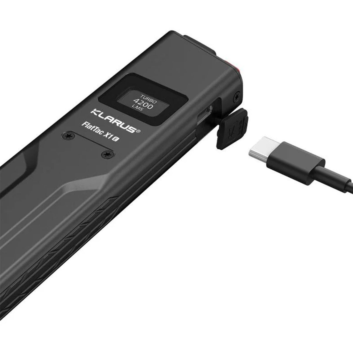 Klarus X1E FlatTac V3 – EDC-Taschenlampe mit 4200 lm, OLED & USB-C