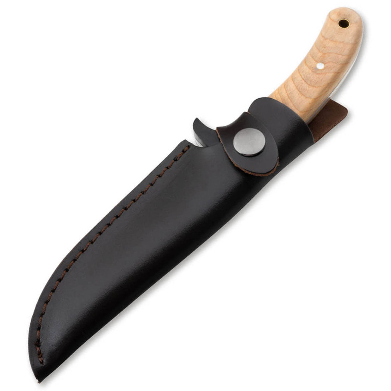 Magnum Elk Hunter - Outdoormesser mit Wurzelholzgriff und Lederscheide