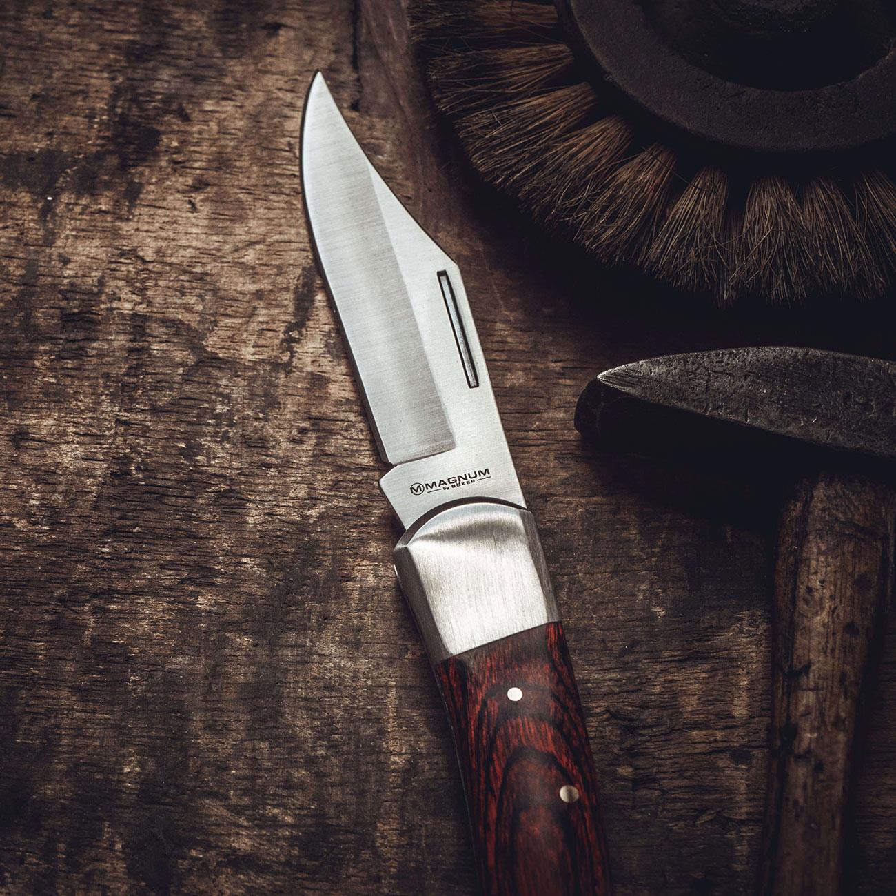 Magnum Handwerksmeister 2 Edelstahl Taschenmesser mit edlem Pakkaholzgriff