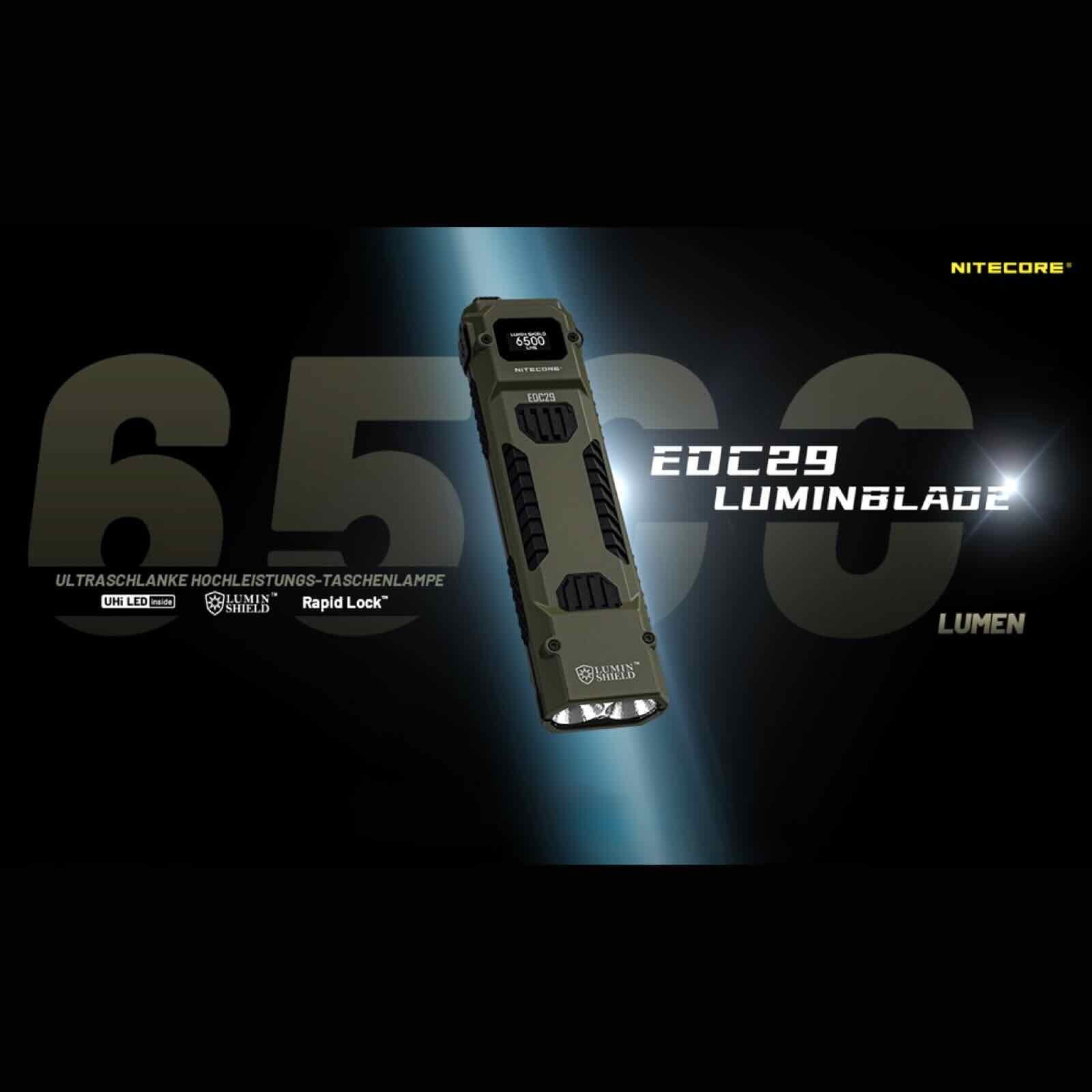 Nitecore EDC29 Olivgrün – EDC-Taschenlampe mit 6500 lm & USB-C (Sonderedition)