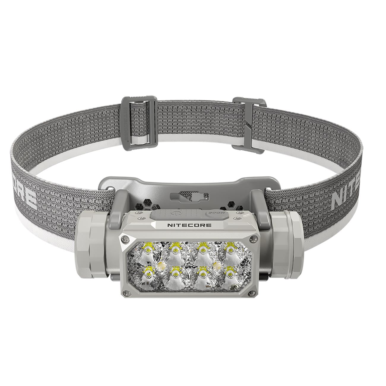 Nitecore HC65 UHE grau – Stirnlampe mit 2000 lm, Rotlicht, CRI-Zusatzlicht, Akku, USB-C