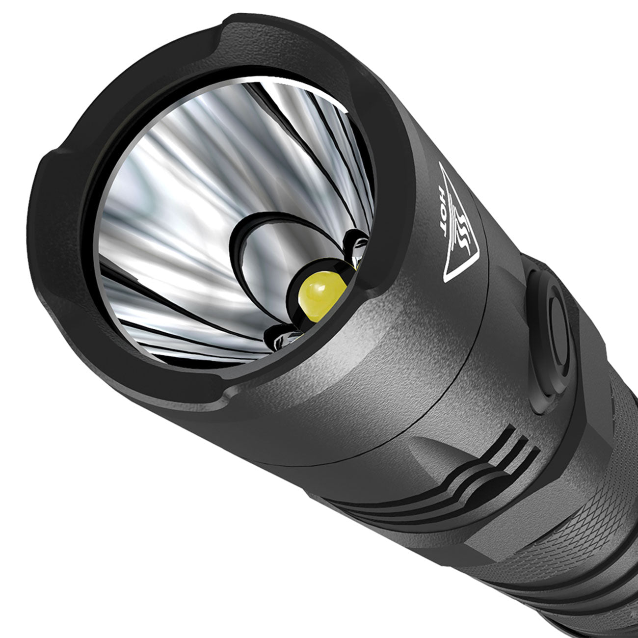 Nitecore MH12 V2 – Taschenlampe mit 1200 Lumen, 21700 Akku, USB-C, Steckholster – Produktansicht der Lampe – Detailansicht 6