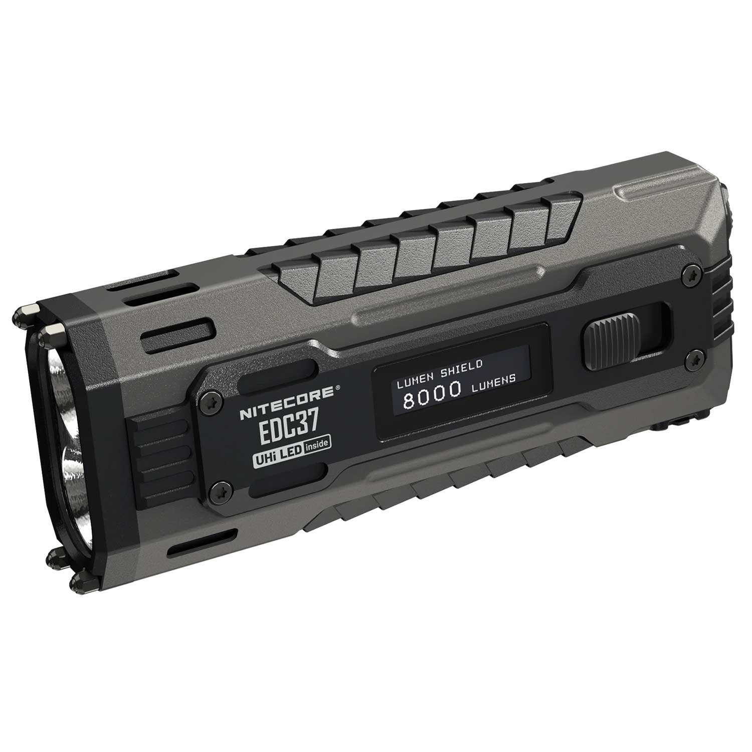 Nitecore EDC37 - LED Taschenlampe 8000 Lumen Spot & Flutlicht USB-C OLED Display – Detailansicht