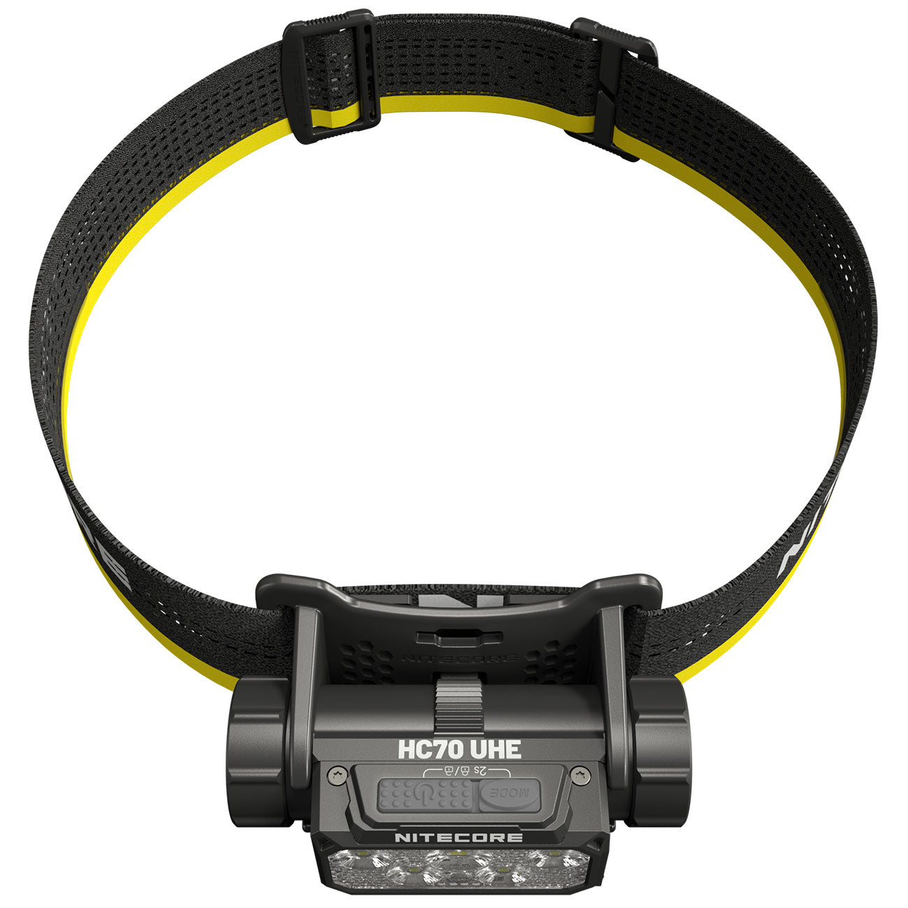 Nitecore HC70 UHE LED Stirnlampe 1600 Lumen, 156m Leuchtweite, Akku, 6000mAh, USB-C – Detailansicht
