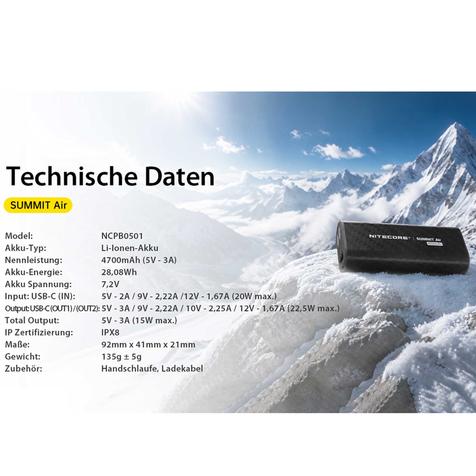 Nitecore SUMMIT Air Powerbank