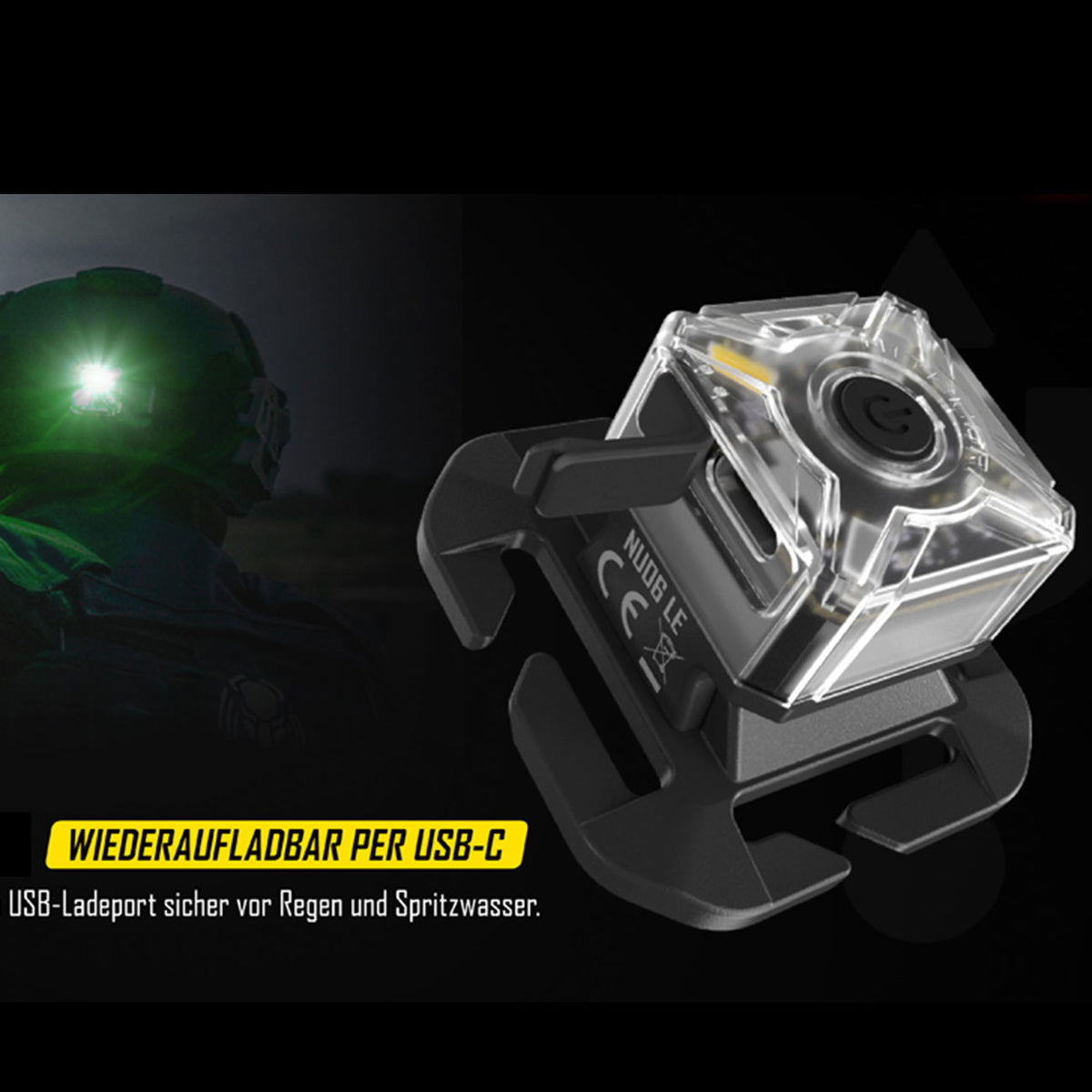 Nitecore NU06 LE – LED-Signalleuchte mit 4 Lichtfarben, USB-C & MOLLE
