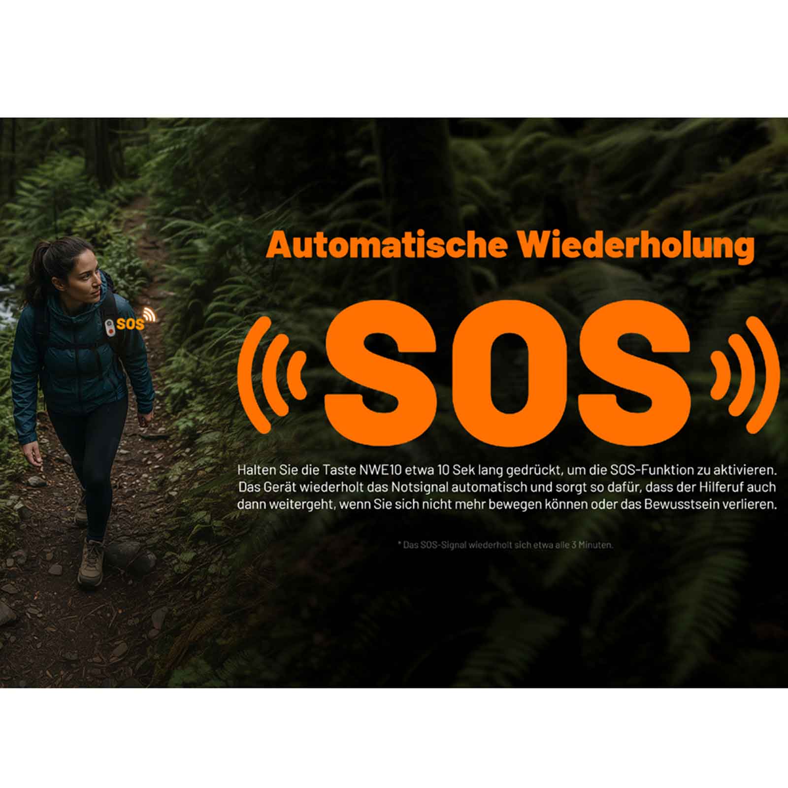 Nitecore NWE10 – elektronisches Notsignalgerät mit 126 dB, SOS & Beacon