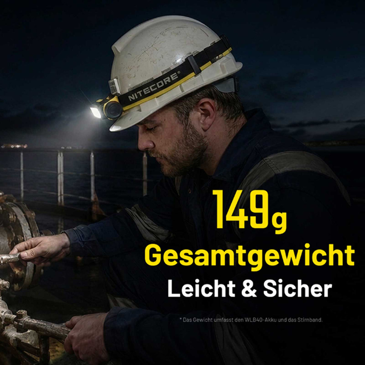 Nitecore NWH20 Worklight - fokussierbare Arbeits-Stirnlampe