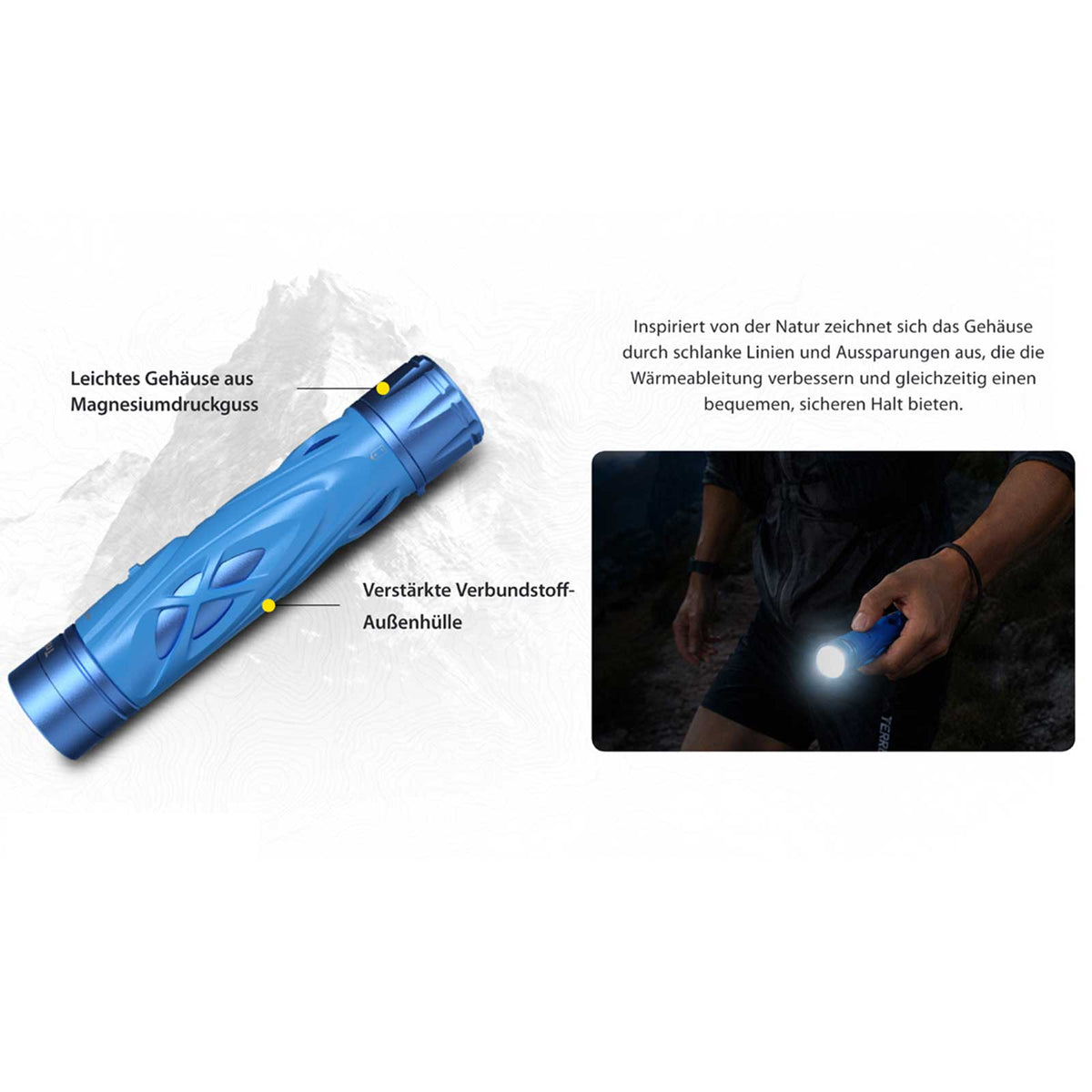Nitecore TrailSight - Trailrunning Taschenlampe 1200lm
