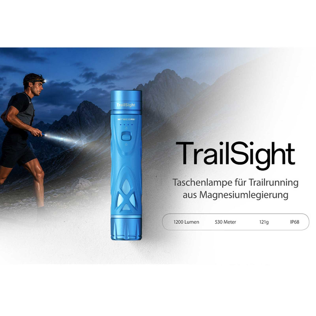 Nitecore TrailSight - Trailrunning Taschenlampe 1200lm